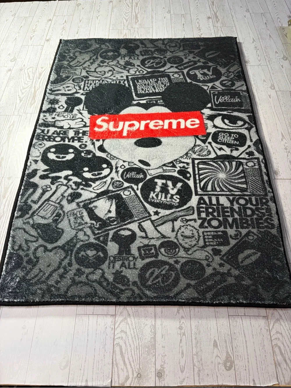 22”X32” Supreme X Mickey Inspired Rug “!! Check My Profile For More!!”